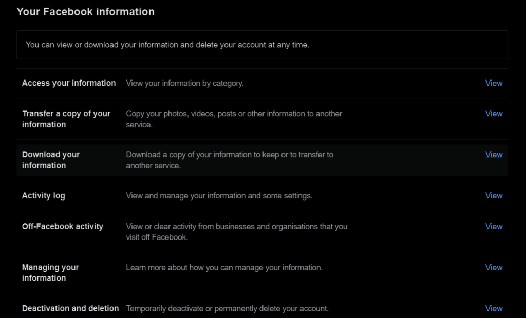 Como recuperar postagens excluídas do Facebook 2022?