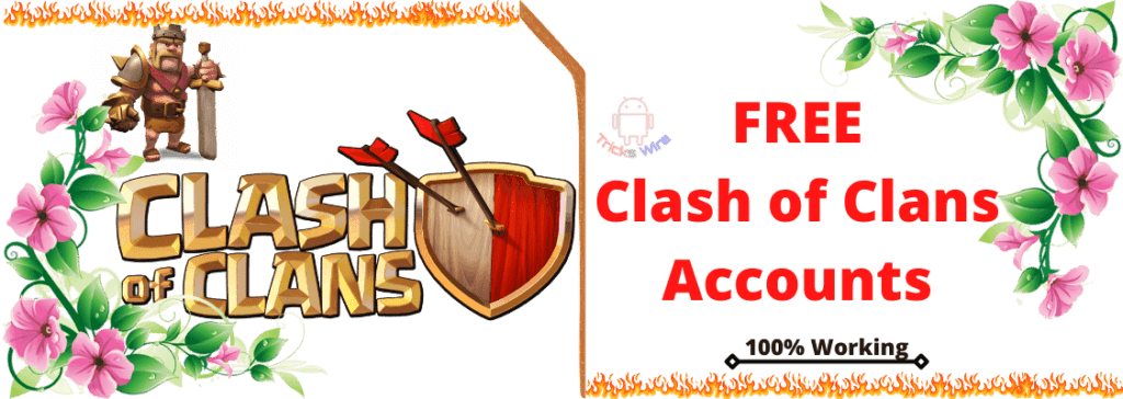 Conta gratuita do Clash of clans