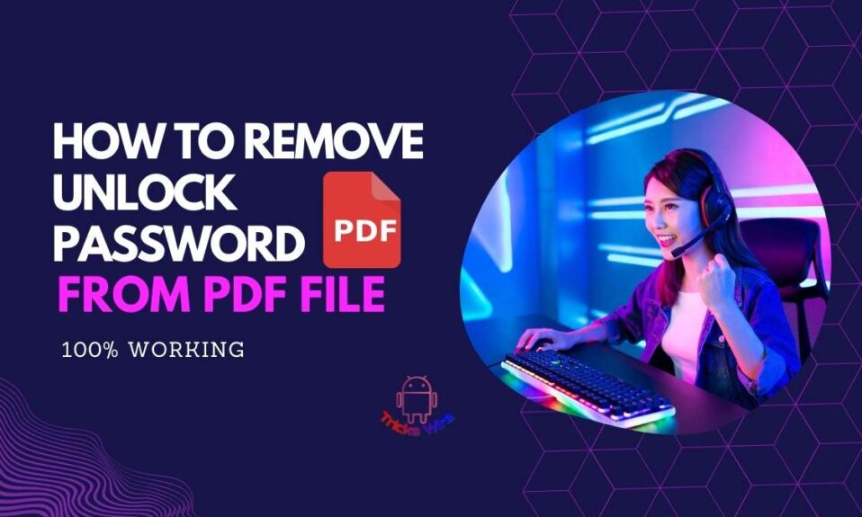 Unlock pdf file