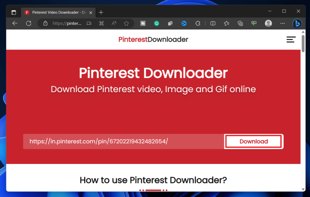 How to Download Pinterest Videos?